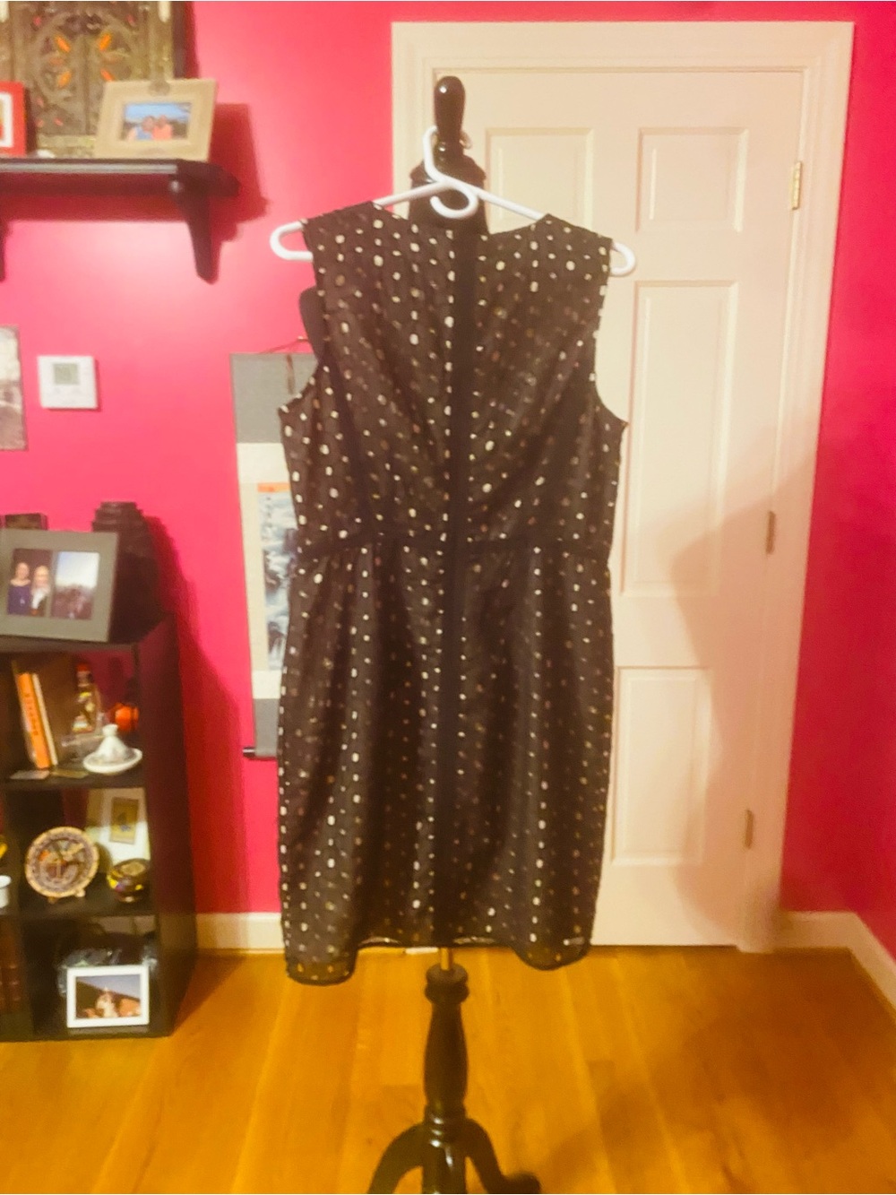 The Limited Black Dress with White Polka Dots